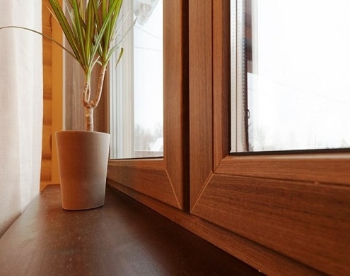 پنجره وین تک طرح چوب چمستان